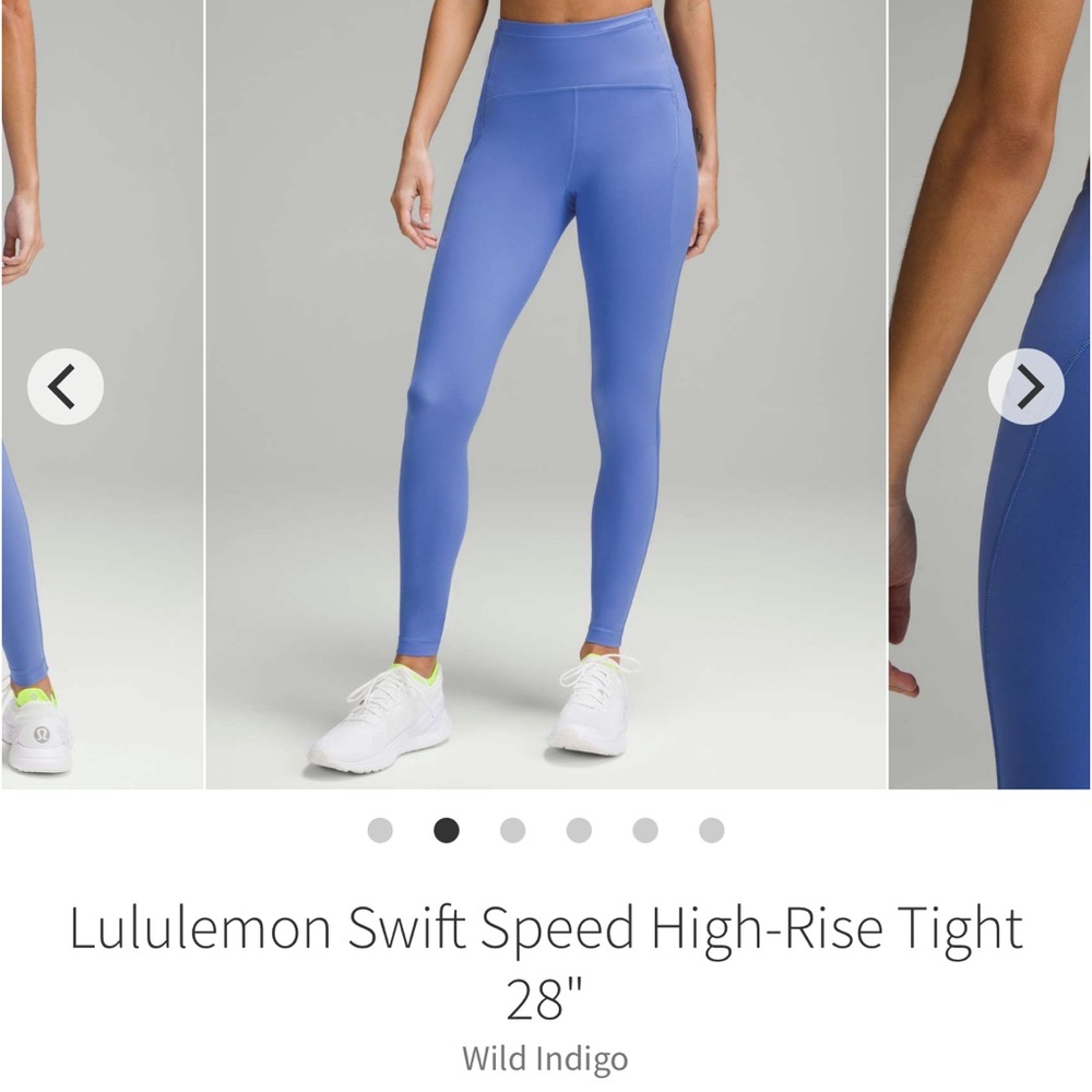 Lululemon Swift Speed High Rise Tights 28" Wild Indigo Sz 4